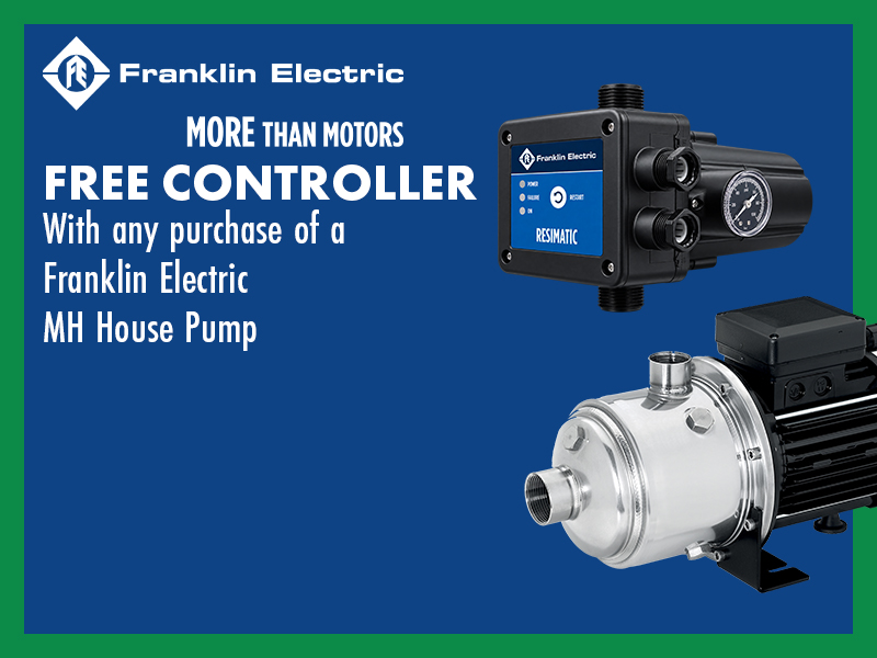 Free Controller With Purchase of Franklin Electric MH Series House Pump