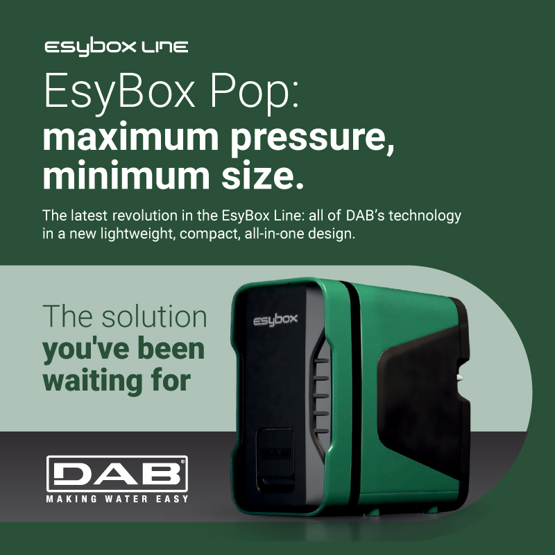 DAB EsyBox POP - Maximum Pressure. Minimum Size.
