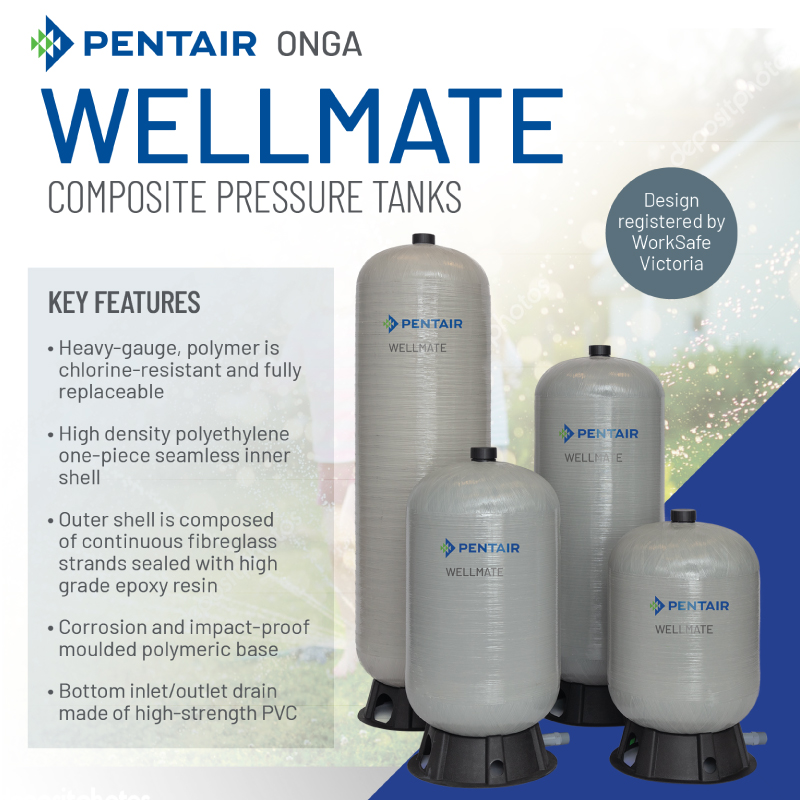 Pentair Onga WellMate Composite Pressure Tanks