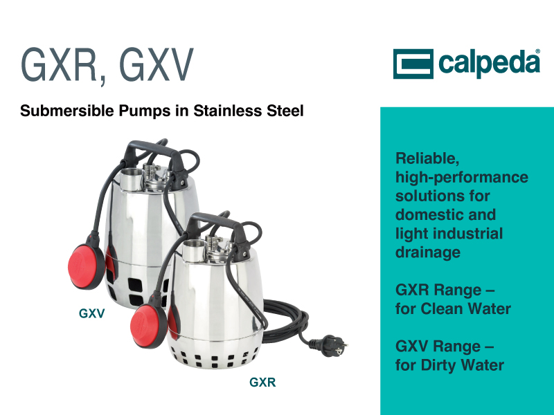 Calpeda GXR, GXV Series Submersible Pumps