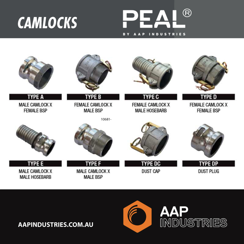 PEAL® Camlock (Cam & Groove) Fittings by AAP Industries